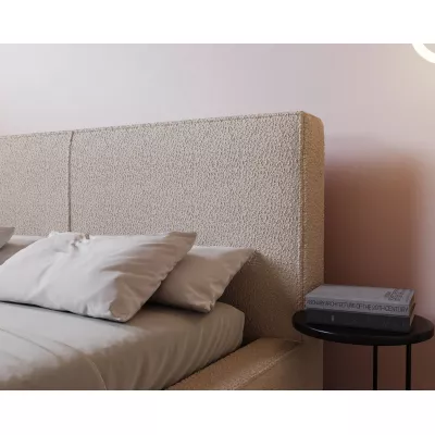 Jednoduchá čalouněná postel 180x200 NIDIA 2 s úložným prostorem - béžová