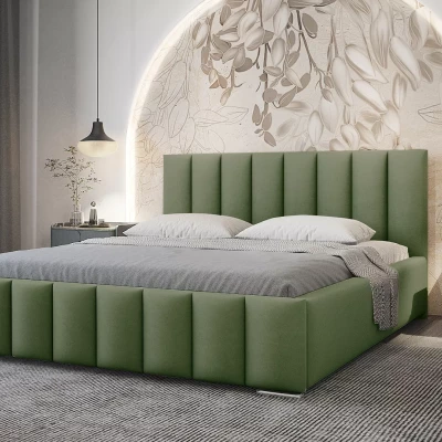 Elegantní čalouněná postel 120x200 MADALENA - khaki