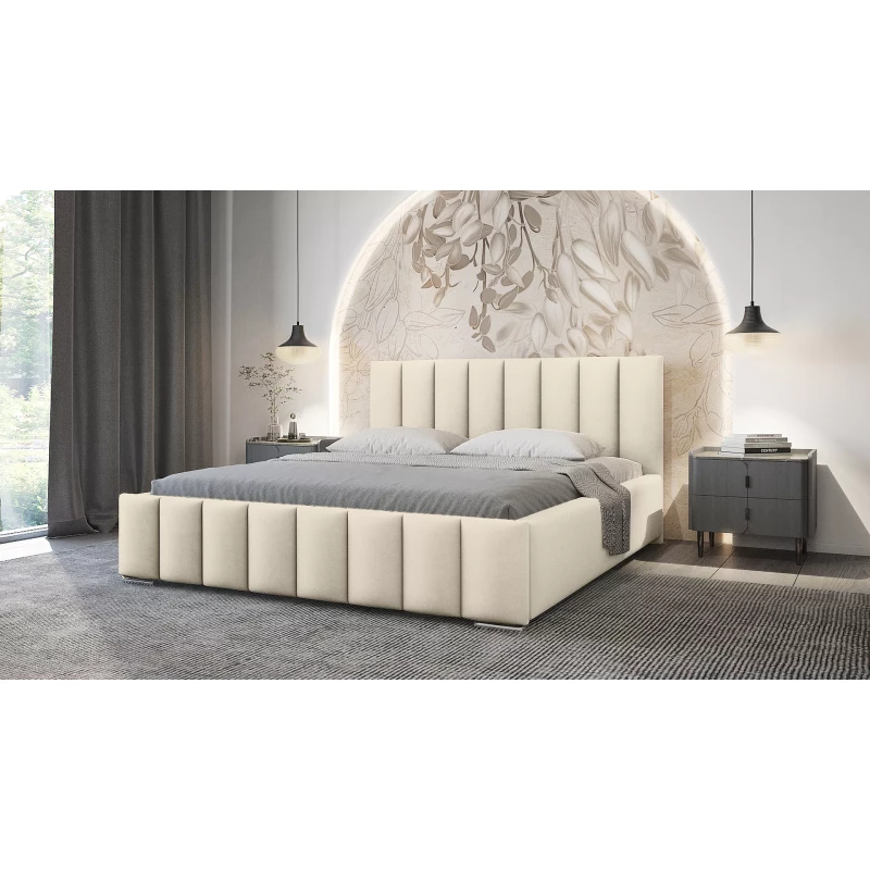 Elegantní čalouněná postel 180x200 MADALENA - vanilková