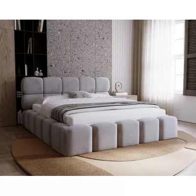 Čalouněná postel 160x200 ALZIRA - šedá