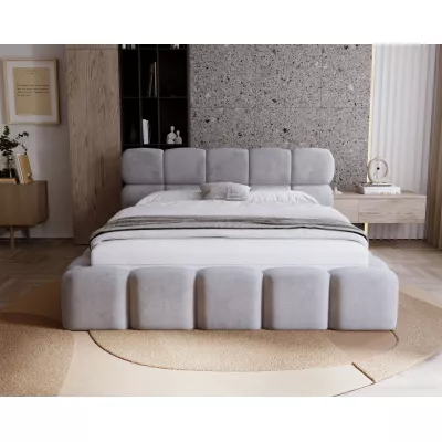 Čalouněná postel 160x200 ALZIRA - šedá