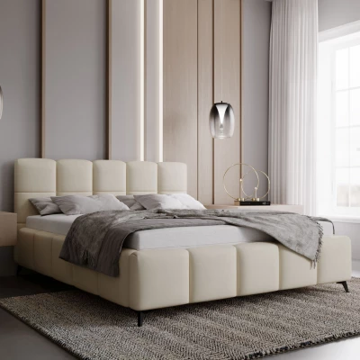 Čalouněná postel 180x200 ARMINDA 2 s úložným prostorem - vanilková