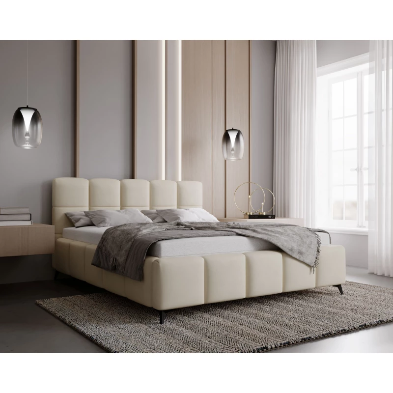 Čalouněná postel 180x200 ARMINDA 2 s úložným prostorem - vanilková