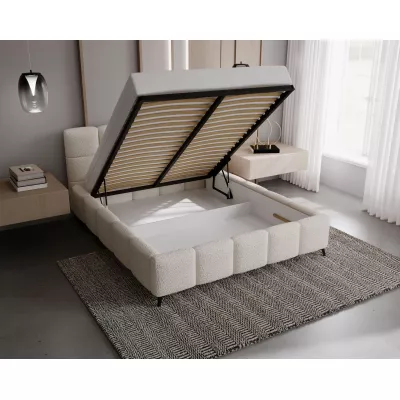 Čalouněná postel 160x200 ARMINDA 2 s úložným prostorem - šedá