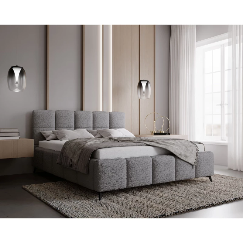 Čalouněná postel 180x200 ARMINDA 2 s úložným prostorem - šedá