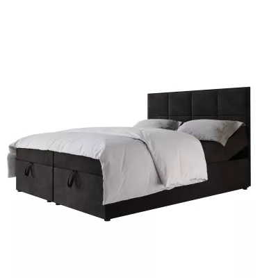 Čalouněná boxspringová postel 200x200 RAHIFA - černá