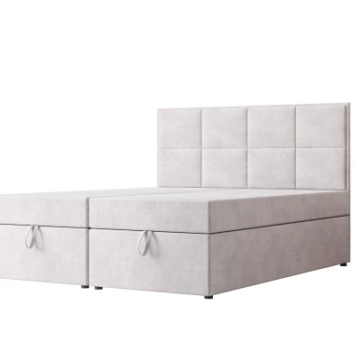 Čalouněná boxspringová postel 180x200 RAHIFA - světle šedá