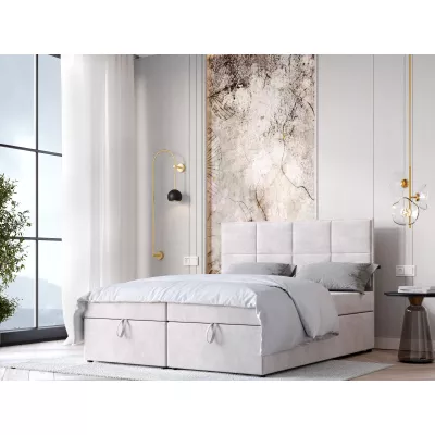Čalouněná boxspringová postel 180x200 RAHIFA - světle šedá