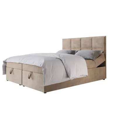 Čalouněná boxspringová postel 160x200 RAHIFA - hnědá