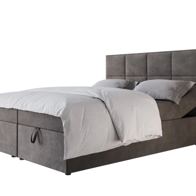 Čalouněná boxspringová postel 90x200 RAHIFA - šedá