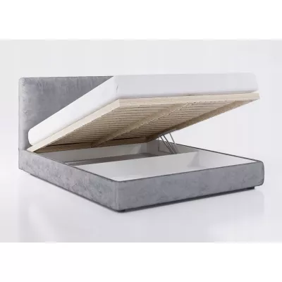 Manželská postel 180x200 LAURINDA 2 s úložným prostorem - světle šedá