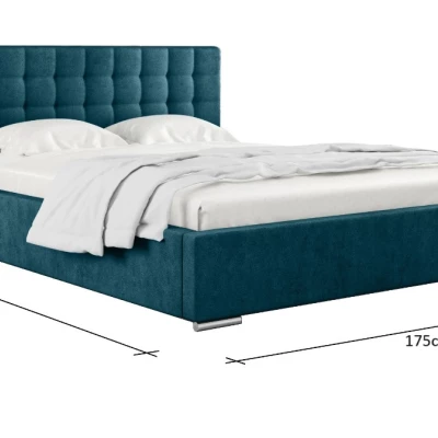 Manželská postel 160x200 LAURINDA - modrá