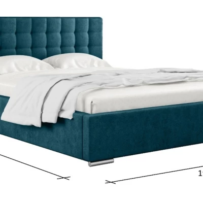 Manželská postel 180x200 LAURINDA - modrá