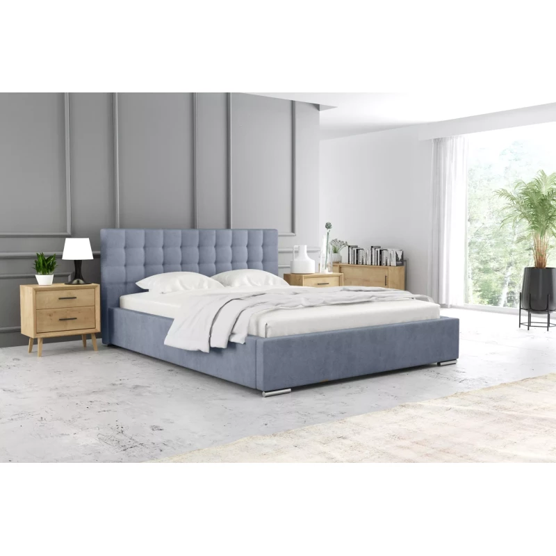 Manželská postel 180x200 LAURINDA - modrá