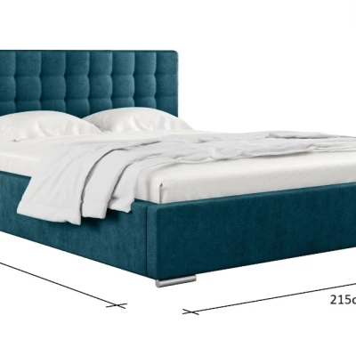 Manželská postel 200x200 LAURINDA - modrá