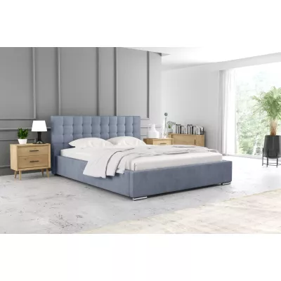 Manželská postel 200x200 LAURINDA - modrá