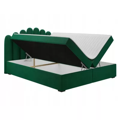 Boxspringová manželská postel 200x200 SALIMA - tmavě modrá