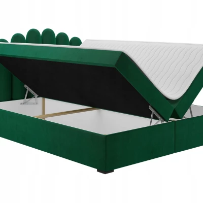 Boxspringová manželská postel 180x200 SALIMA - světle béžová