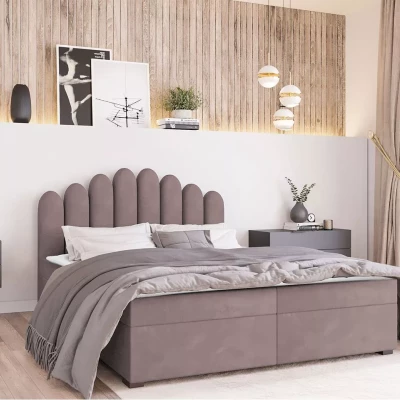Boxspringová manželská postel 160x200 SALIMA - růžová