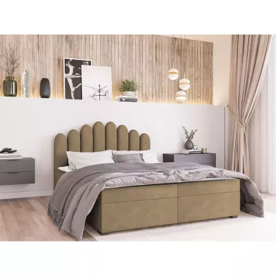 Boxspringová manželská postel 140x200 SALIMA - hnědá
