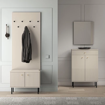 Čalouněný nástěnný věšák FAREL - kašmír