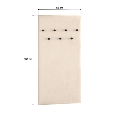 Čalouněný nástěnný věšák FAREL - kašmír