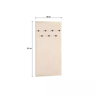 Čalouněný nástěnný věšák FAREL - kašmír