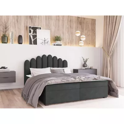 Jednolůžková boxspringová postel 90x200 SALIMA - šedá