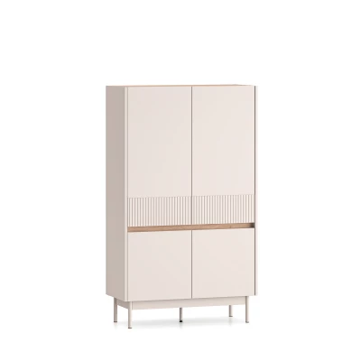 Vysoká komoda THEA - kašmír / dub