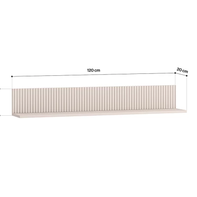 Designová závěsná police THEA - kašmír