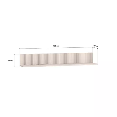 Designová závěsná police THEA - kašmír