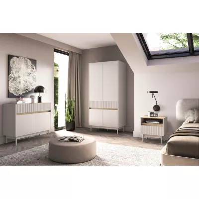 Šatní skříň 92 THEA - kašmír / dub