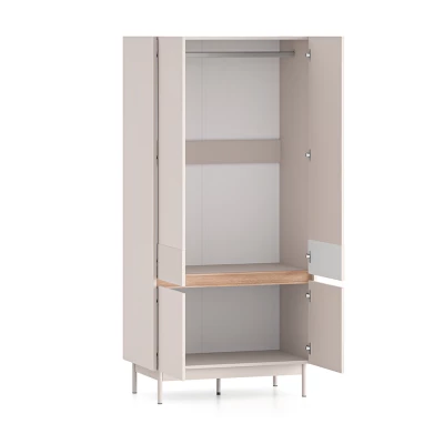 Šatní skříň 92 THEA - kašmír / dub