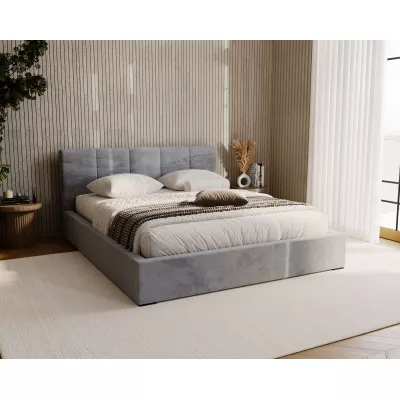 Čalouněná postel 160x200 NEUSA 2 s úložným prostorem - tmavě šedá