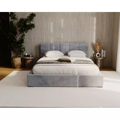 Čalouněná postel 180x200 NEUSA 2 s úložným prostorem - tmavě šedá