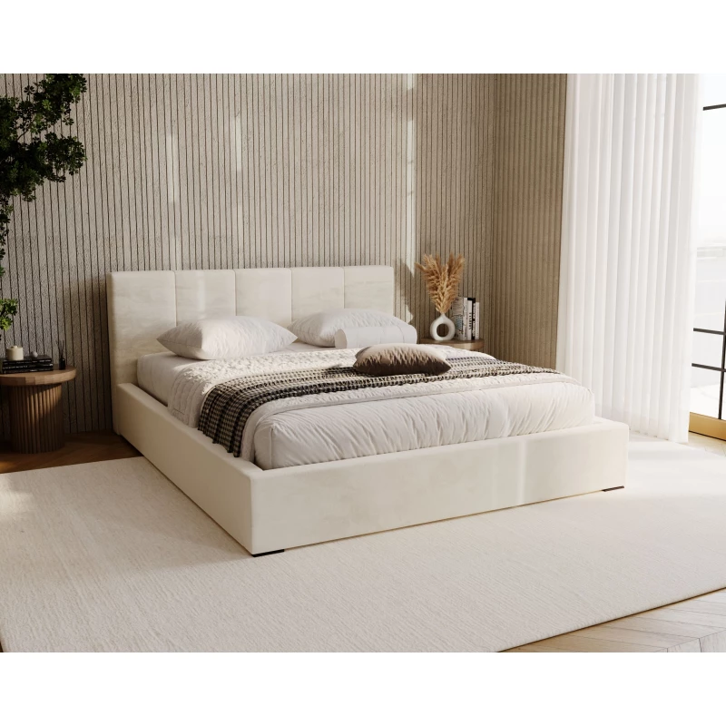 Čalouněná postel 200x200 NEUSA - krémová