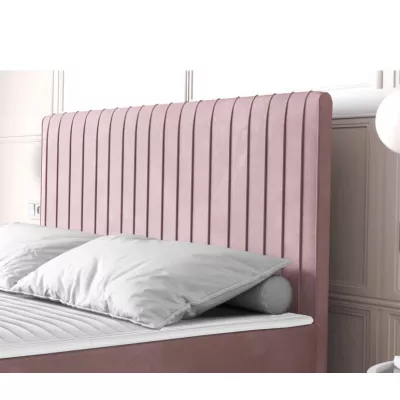 Kontinentální postel 180x200 HACINA s úložným prostorem - pastelová růžová