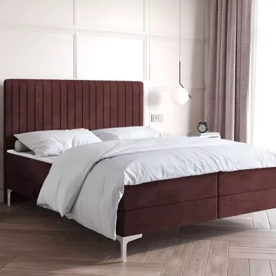 Kontinentální postel 160x200 HACINA s úložným prostorem - červená