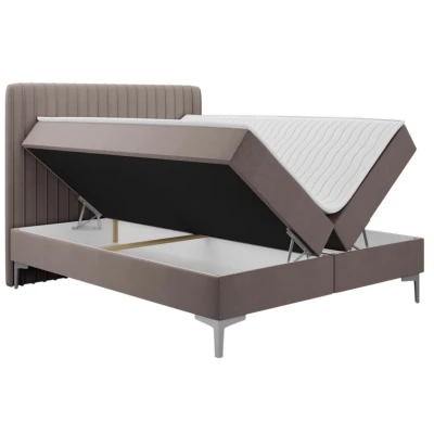 Kontinentální postel 160x200 HACINA s úložným prostorem - červená