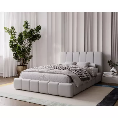 Čalouněná postel 200x200 FATUMATA - světle šedá