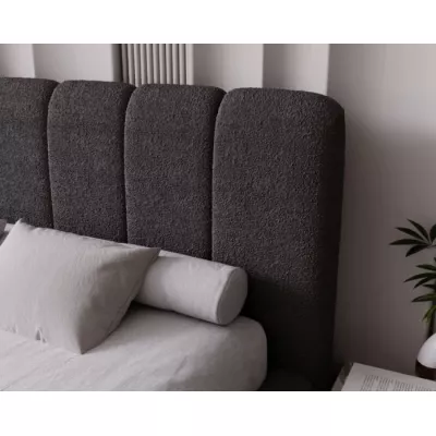 Čalouněná postel 160x200 FATUMATA - tmavě šedá