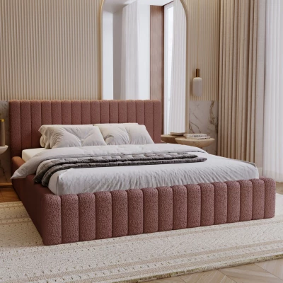 Elegantní manželská postel 140x200 TEREZIE 1 - růžová