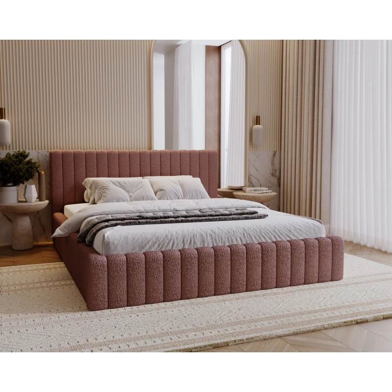 Elegantní manželská postel 160x200 TEREZIE 2 - růžová