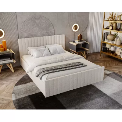 Manželská postel 160x200 TEREZIE SLIM 1 s úložným prostorem - vanilková