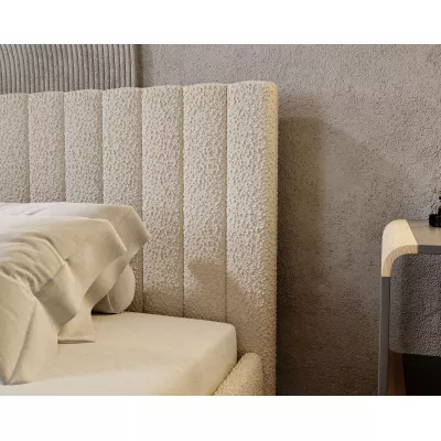 Manželská postel 180x200 TEREZIE SLIM 1 s úložným prostorem - krémová