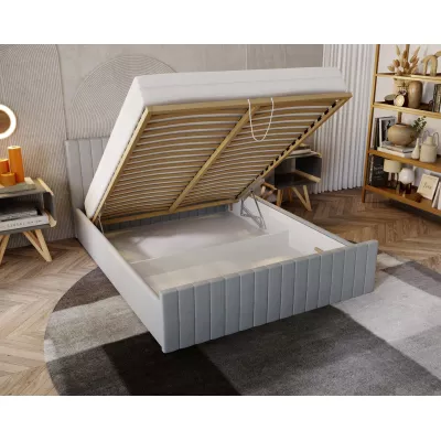 Manželská postel 140x200 TEREZIE SLIM 2 s úložným prostorem - šedá