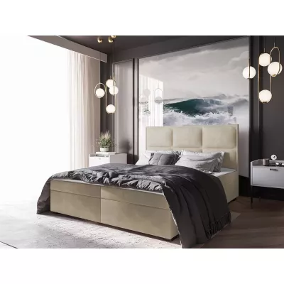 Kontinentální postel 180x200 MAHERA - světle béžová