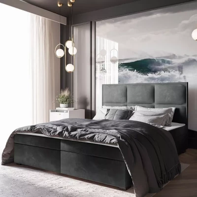 Kontinentální postel 180x200 MAHERA - šedá