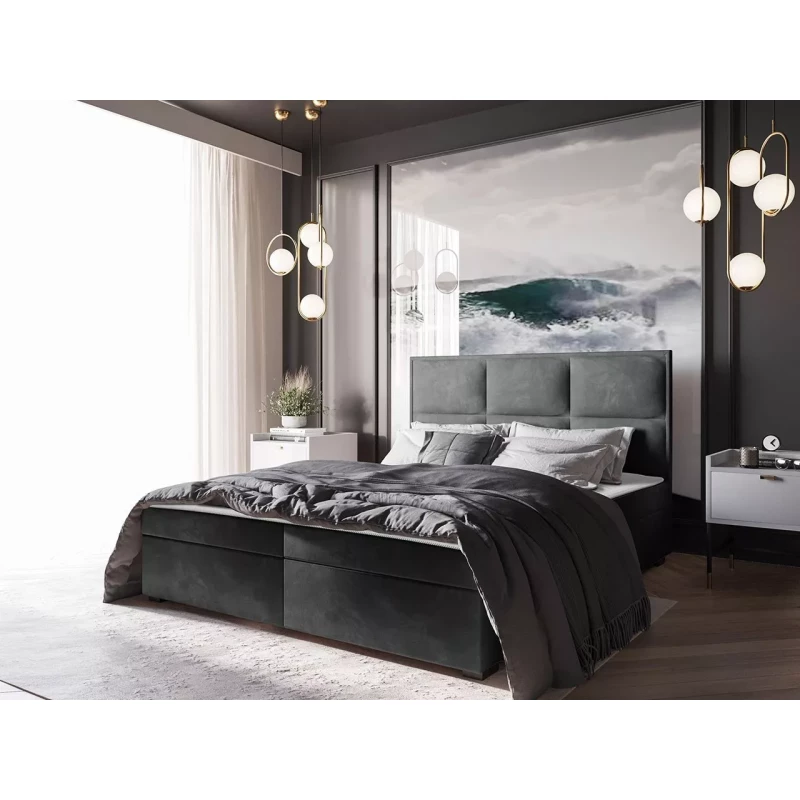 Kontinentální postel 180x200 MAHERA - šedá