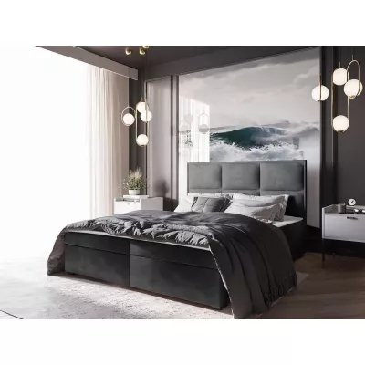 Kontinentální postel 180x200 MAHERA - šedá